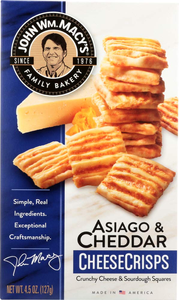 Product image of John WM. Macy's Asiago Cheddar Cheese Crisp 4.5 oz 4.5 oz